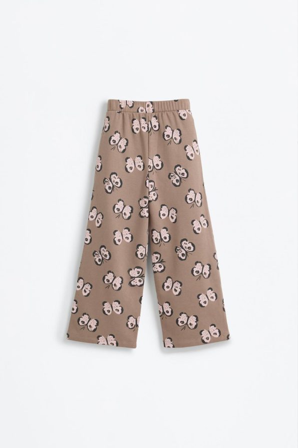 Knotted Patterned Culotte Pants