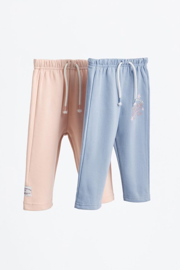 2-Pack Contrast Cotton Pants