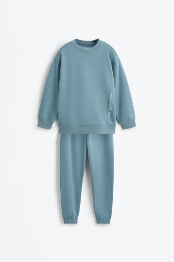 Cotton Sweatshirt and Pants Set