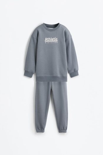 Cotton Sweatshirt and Pants Set