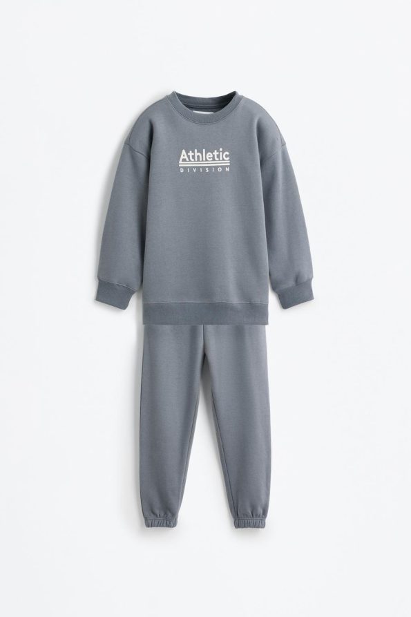 Cotton Sweatshirt and Pants Set