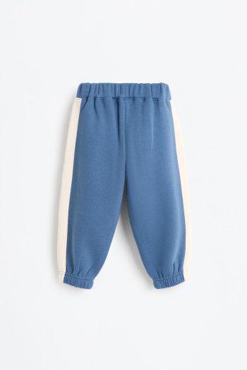 Cotton Pants with Contrast Side Stripes