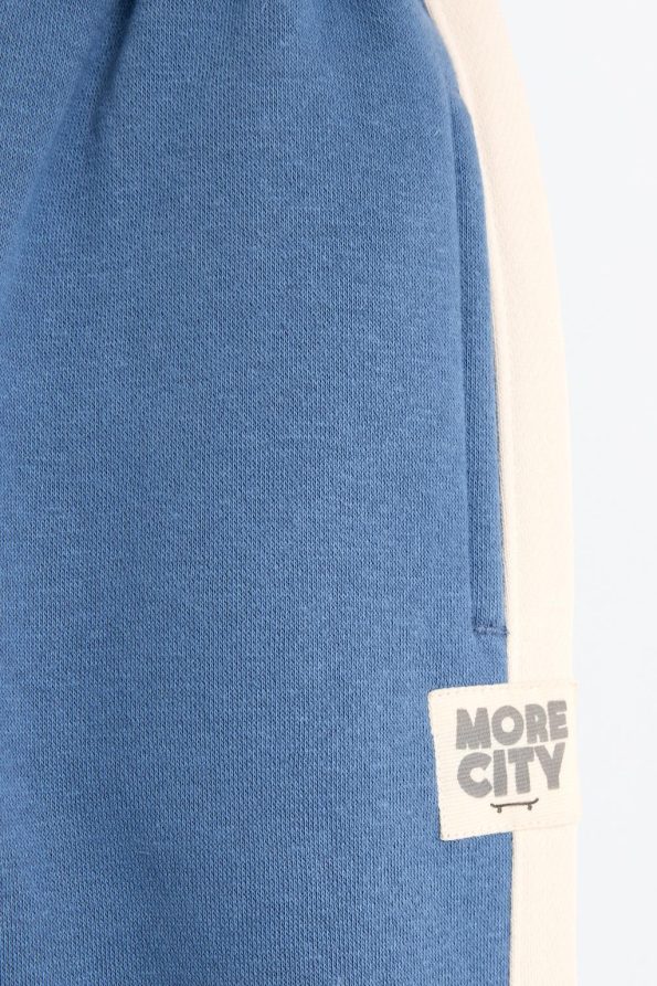 Cotton Pants with Contrast Side Stripes