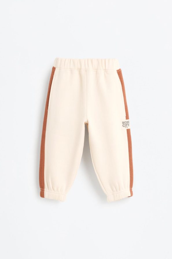 Contrast Striped Cotton Pants