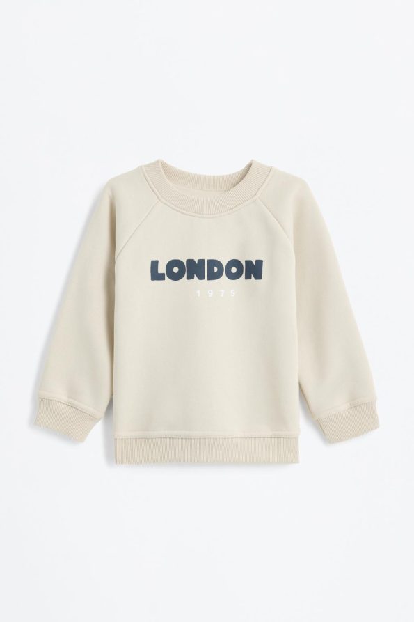 Printed Cotton Sweatshirt and Pants Set