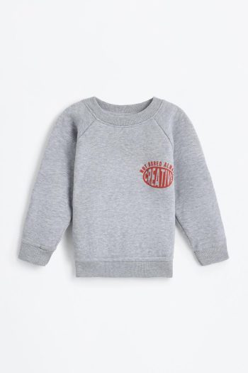 Printed Cotton Sweatshirt and Pants Set