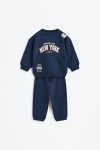 Patterned Sweatshirt and Pants Set
