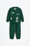 Printed Sweatshirt and Pants Set
