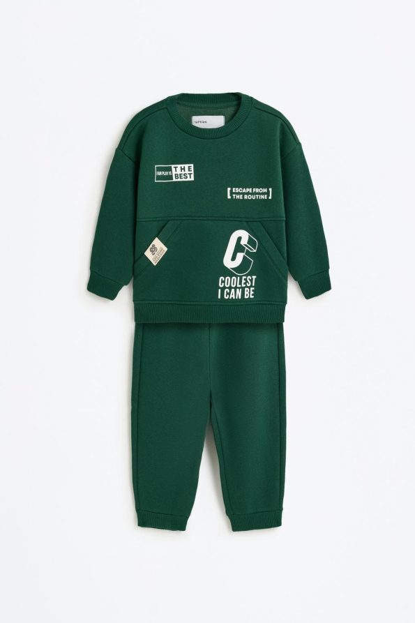 Printed Sweatshirt and Pants Set