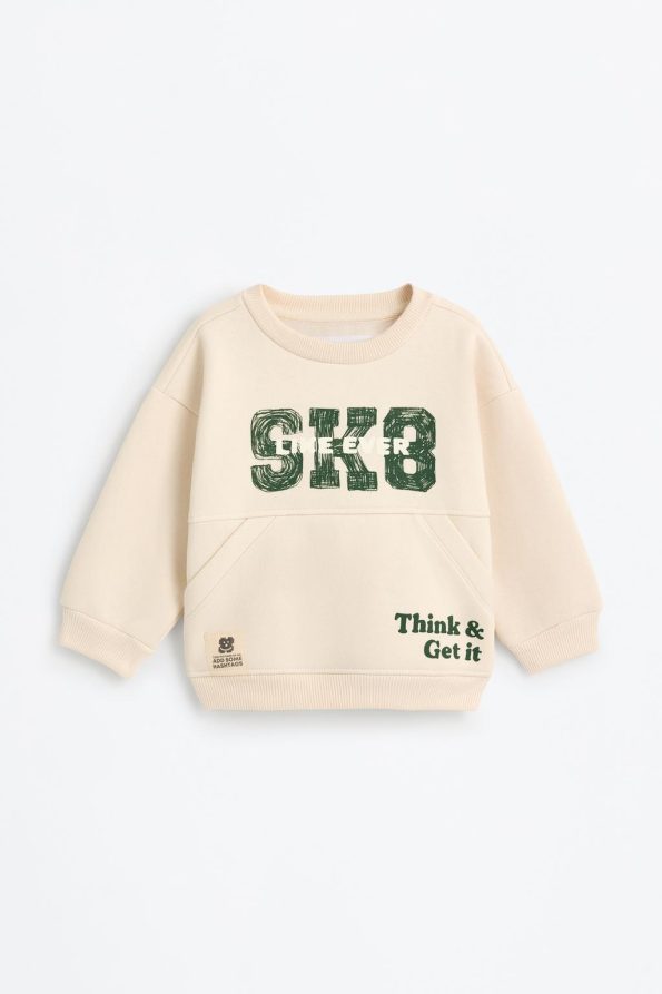 Patterned Sweatshirt and Pants Set