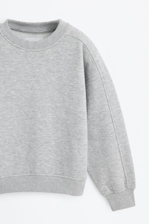 Solid Cotton Sweatshirt