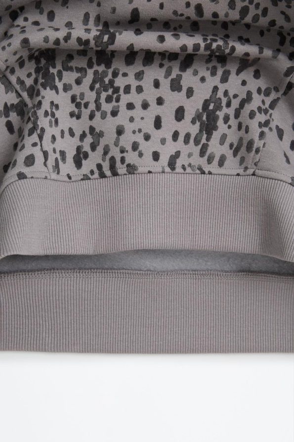 Ruffled Patterned Sweatshirt
