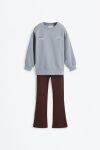Sweatshirt and Flared Leggings Set