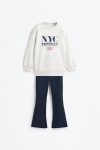 Sweatshirt and Flared Leggings Set