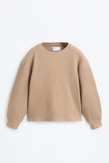 Waffle Texture Sweatshirt