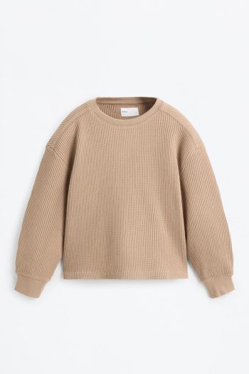 Waffle Texture Sweatshirt
