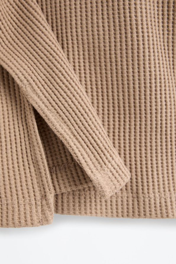 Waffle Texture Sweatshirt