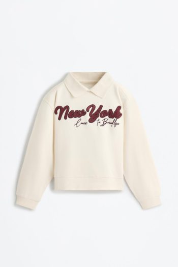 Polo Collar Sweatshirt