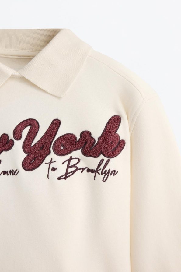Polo Collar Sweatshirt