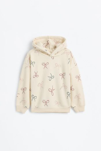 Hooded Patterned Sweatshirt