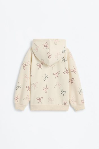 Hooded Patterned Sweatshirt