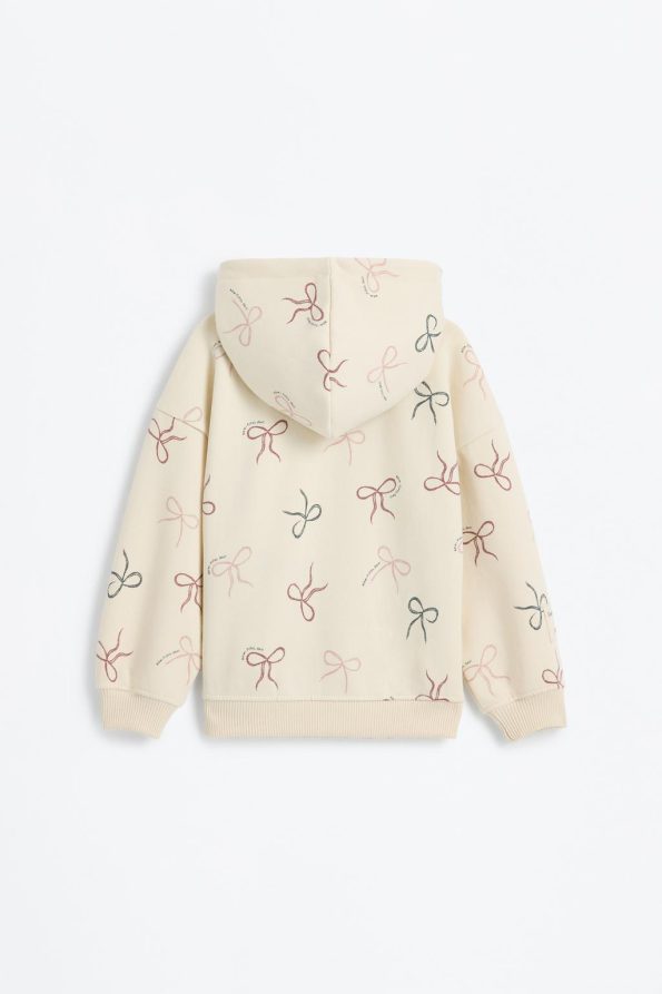 Hooded Patterned Sweatshirt