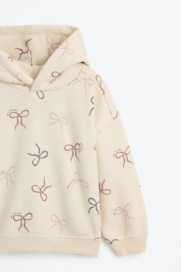 Hooded Patterned Sweatshirt