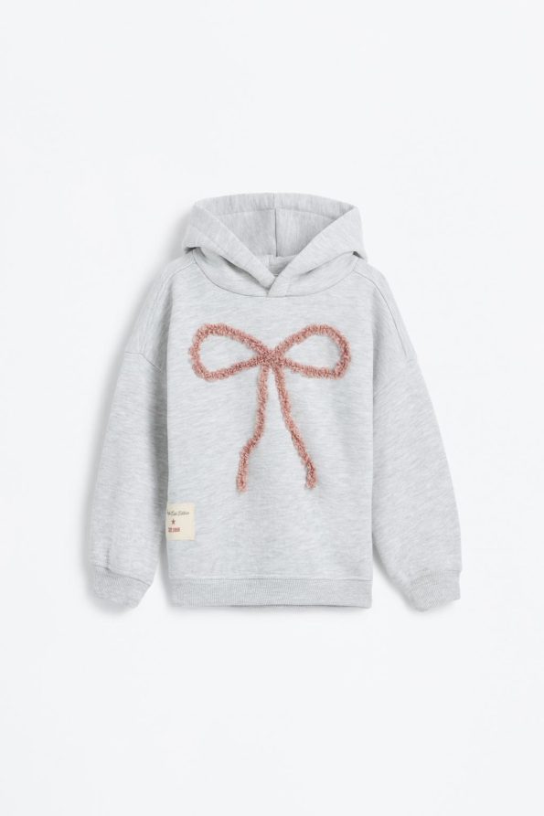 Hooded Patterned Sweatshirt