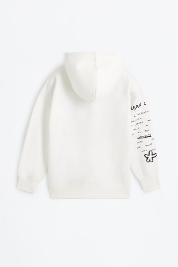 Hooded Patterned Sweatshirt