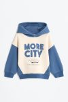 Color Block Cotton Hoodie