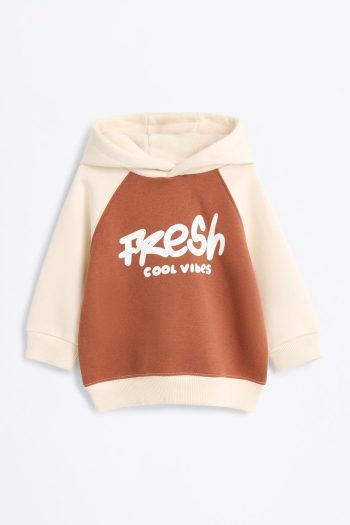 Color Block Cotton Hoodie Sweatshirt
