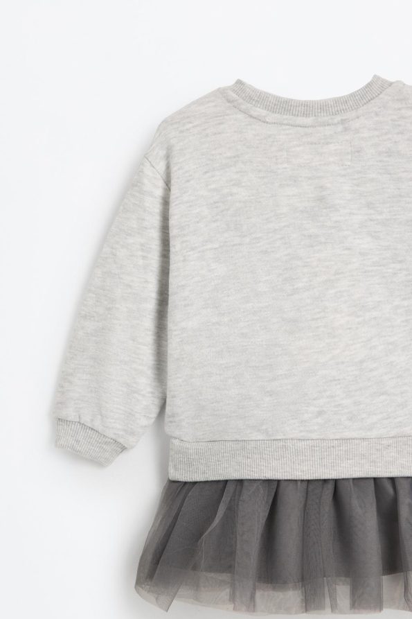 Cotton Tulle Contrast Dress
