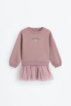 Cotton Tulle Contrast Dress