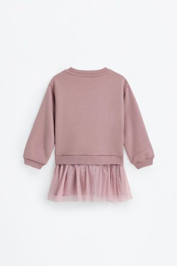Cotton Tulle Contrast Dress