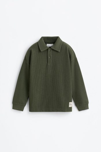 Plain Polo Neck Sweatshirt