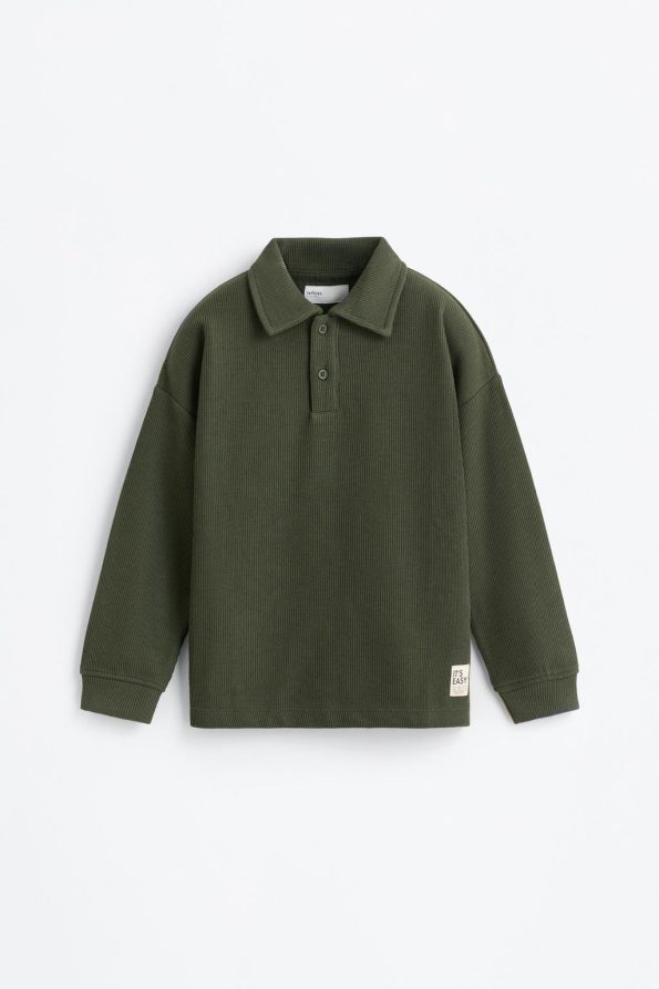 Plain Polo Neck Sweatshirt