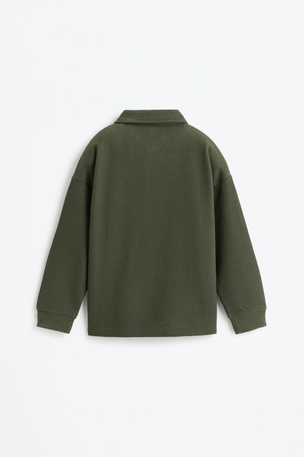 Plain Polo Neck Sweatshirt
