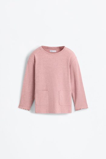 Striped Pocket Long Sleeve T-Shirt