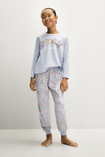 Printed Long Pajama Set