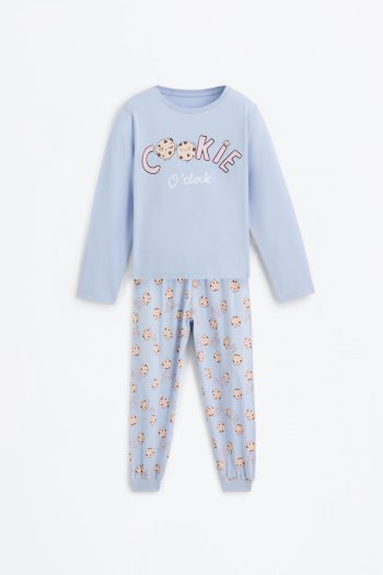 Printed Long Pajama Set