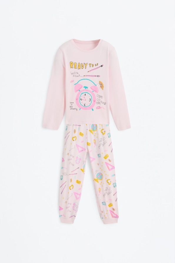 Printed Long Pajama Set