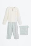 Long Contrast Pajama Set