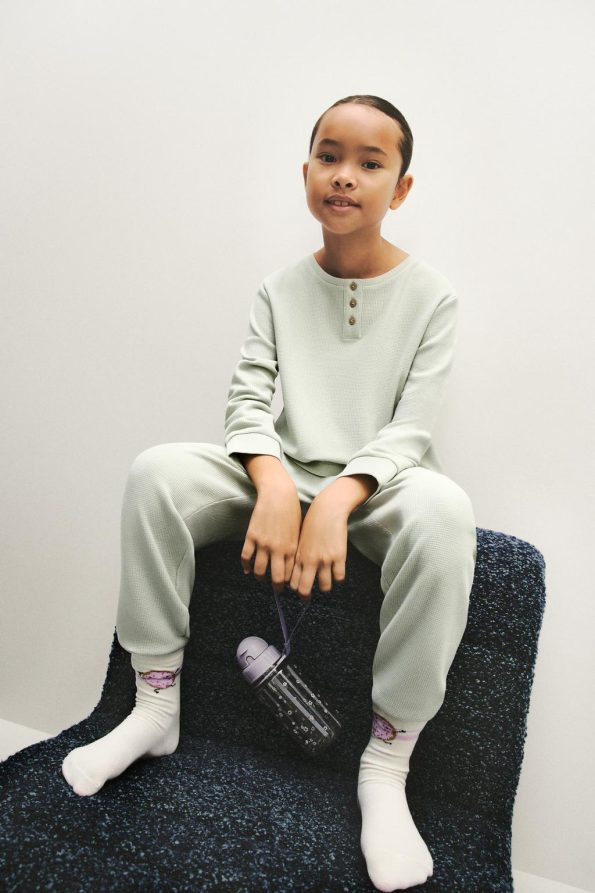 Long Waffle Pajama Set