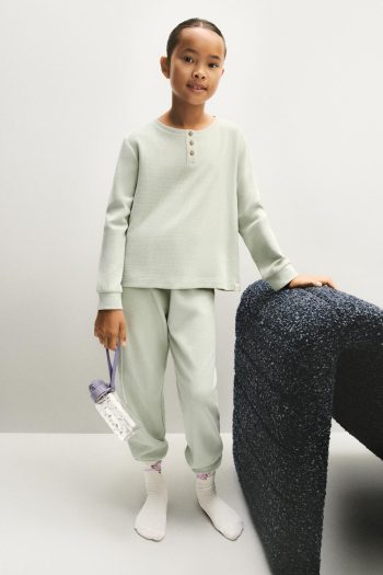 Long Waffle Pajama Set