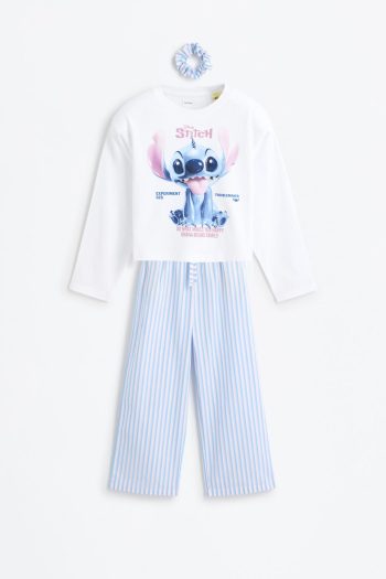 Stitch ©Disney Long Pajama Set with Hair Tie