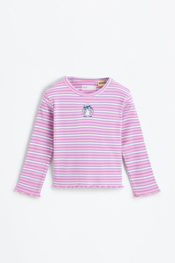 Stitch ©Disney Striped Pajama Set with Scrunchie