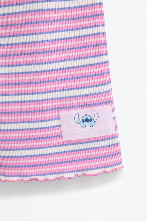 Stitch ©Disney Striped Pajama Set with Scrunchie
