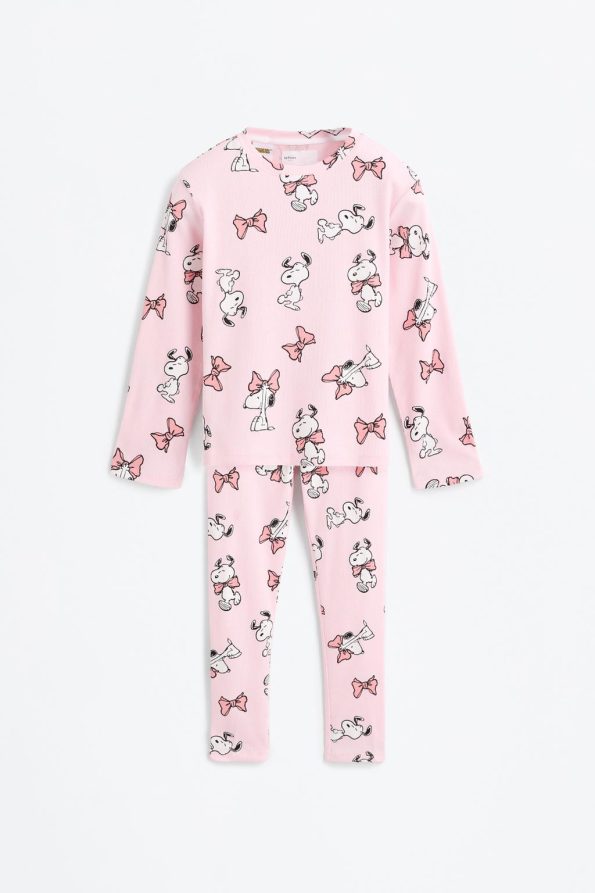 Snoopy Peanuts™ Ribbed Pajama Set