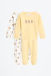 2-Piece Bear Print Pajama Set