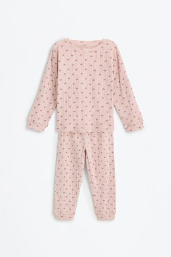 Patterned Lace Pajama Set